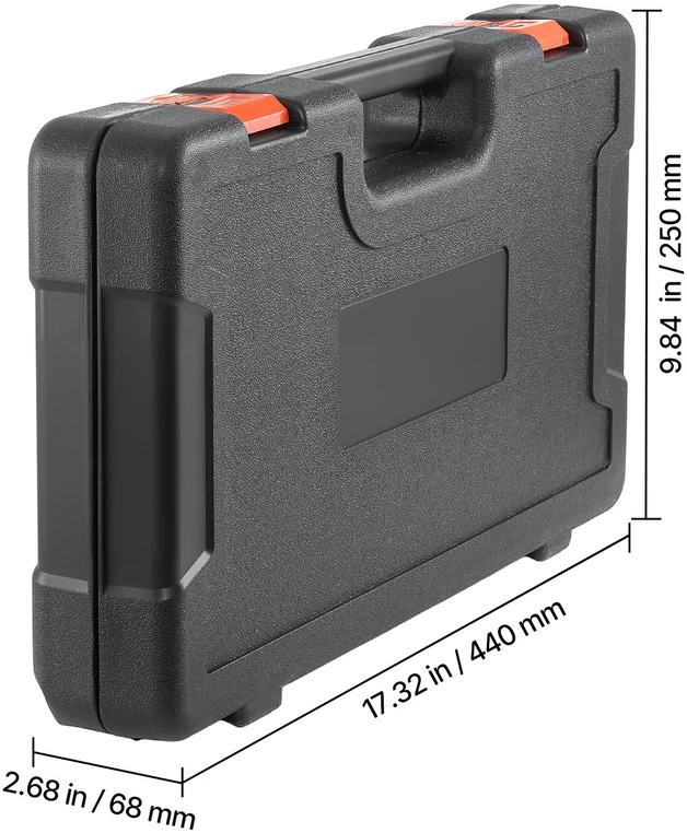 VEVOR 65 dalių varžtų išsukėjų ir grąžtų rinkinys, Cr-Mo plieno varžtų išėmimo komplektas su adapteriais ir dėklu, sulūžusių detalių išsukimo įrankiai, profesionalus serviso rinkinys