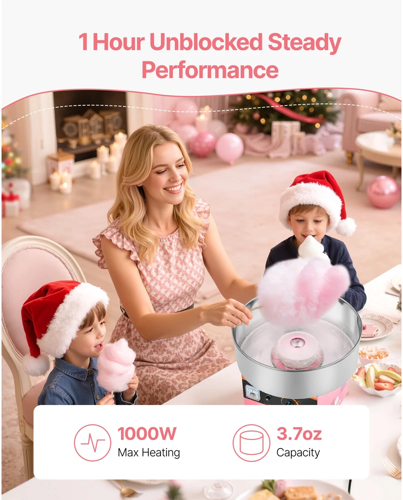 VEVOR Elektrinis cukraus vatos aparatas 1000W