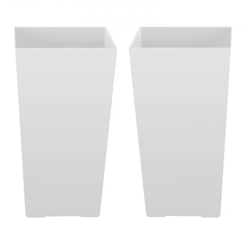 Vevor Aukšti vazonai rinkinys 2 vnt, 550 mm, balti