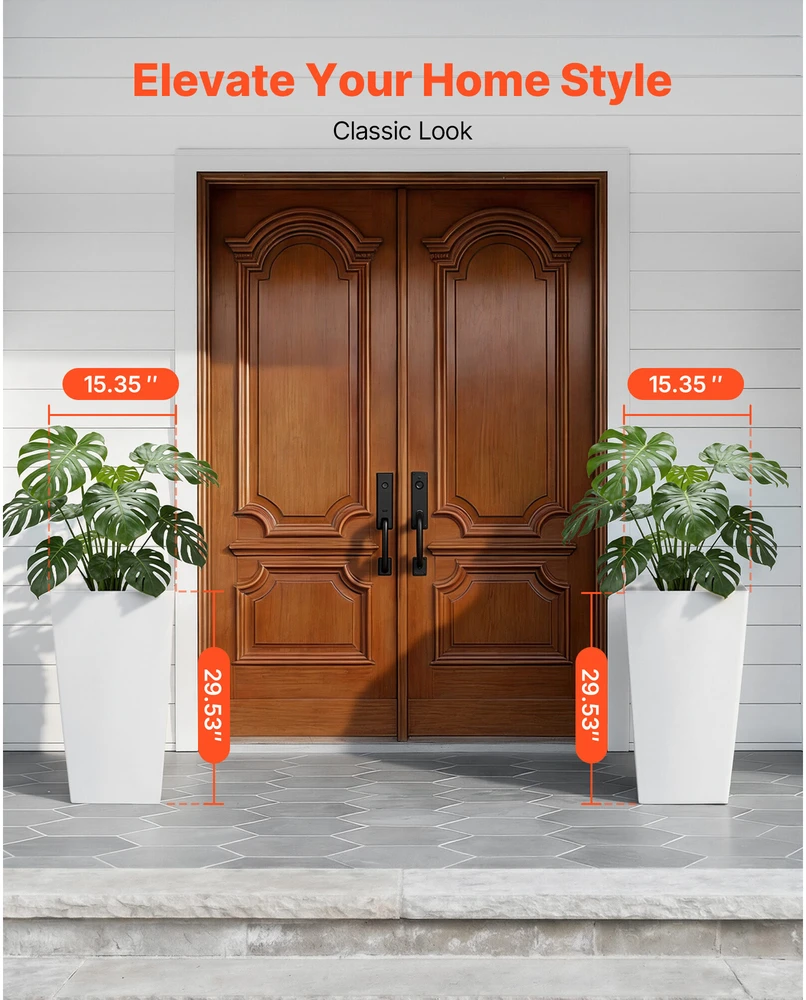 VEVOR Aukšti 2 vnt. vazonai su ratukais