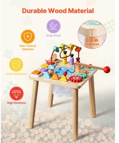 Vevor Montessori veiklos staliukas mažyliams 1–3 m.