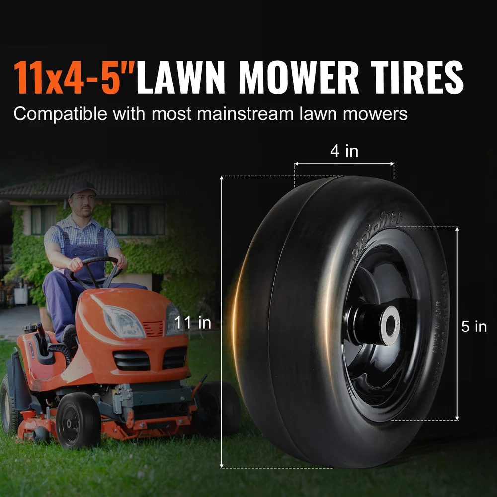 VEVOR Vejapjovės ratai su ratlankiu 11x4-7, 2 vnt.