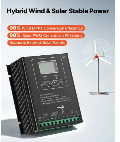 Vėjo jėgainė VEVOR FD2000W, 1500W 24V
