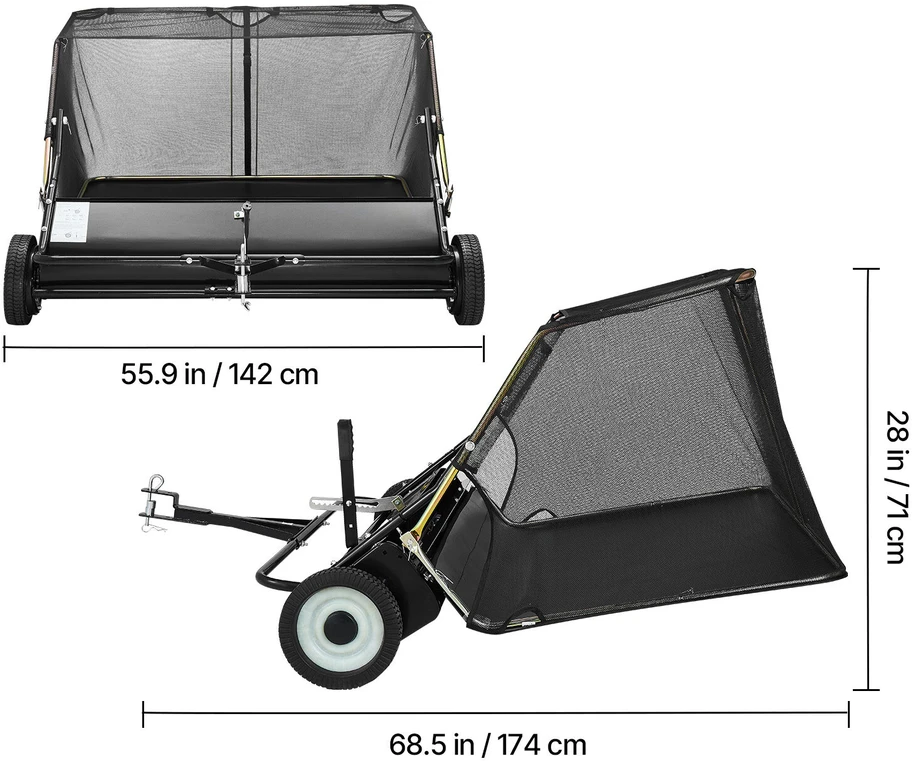 VEVOR Tempimo vejapjovė su 122cm šluoste