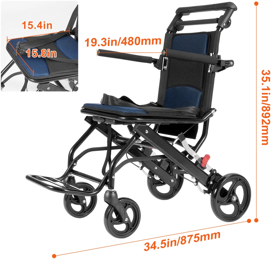 VEVOR Aliuminis sulankstomas transportinis vežimėlis