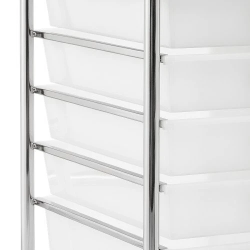 Vevor Vežimėlis su 12 stalčių, 63.5x39.5x81.5 cm, chromuoto plieno rėmas