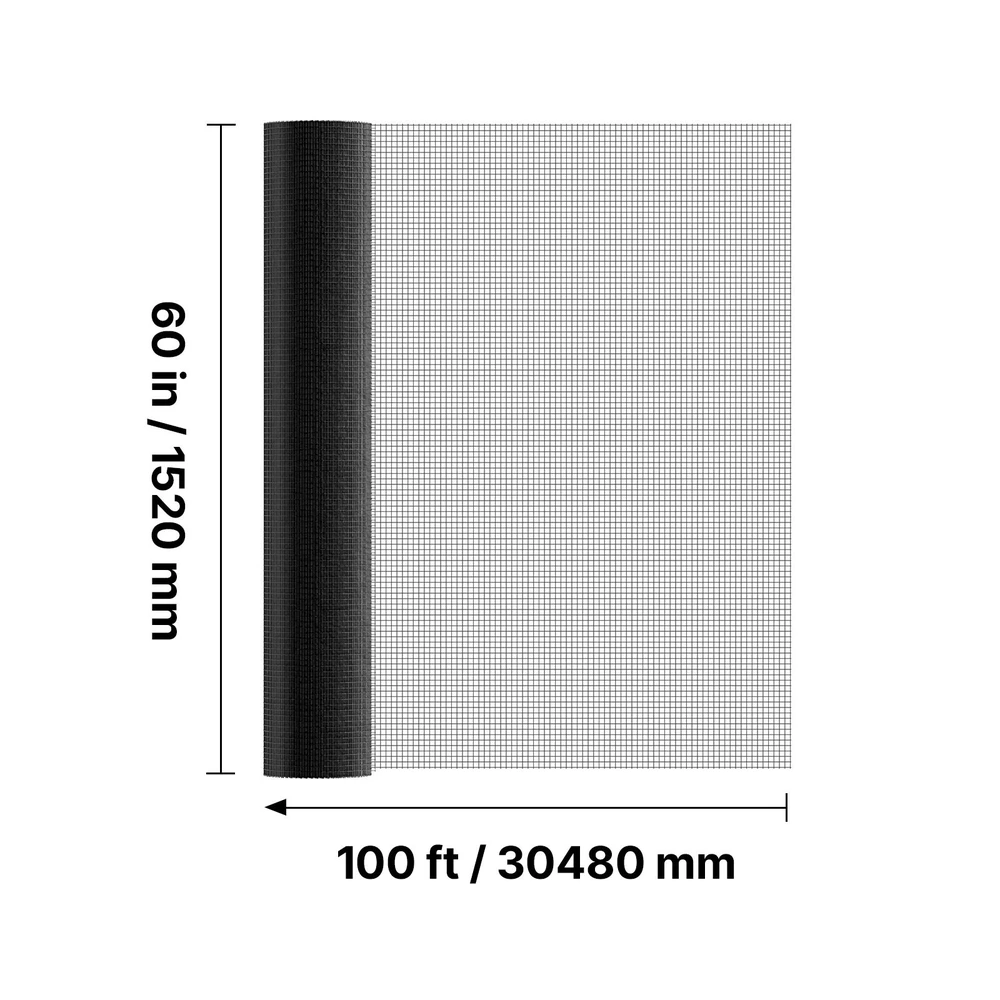VEVOR Cinkuotas tinklas paukščiams 152cm x 30.4m