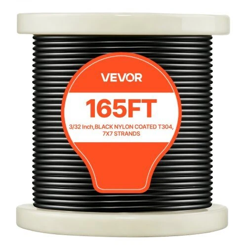 Vevor Vielinio lyno komplektas, 2,38 mm 50,3 m 304 nerūdijantis plienas, plienas