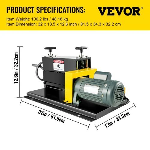 VEVOR 400W elektrinė laido nuėmimo mašina, 1.5-38mm