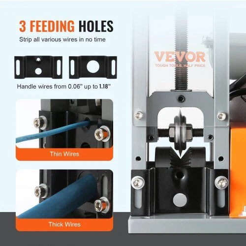 VEVOR Automatinis vielos nuėmimo aparatas 1,5–30 mm