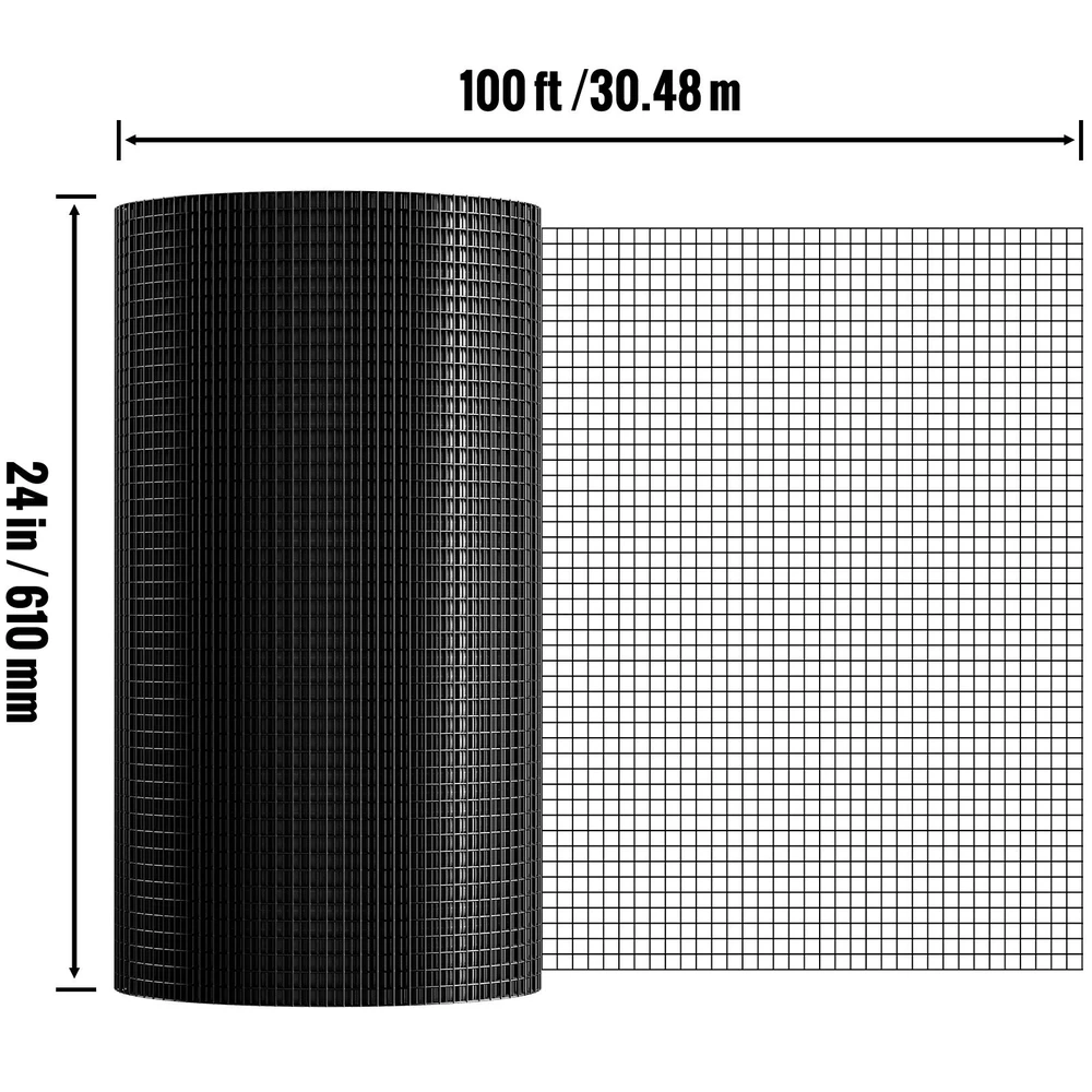 VEVOR Tinklinė tvora voljerams, 24x100 pėdų