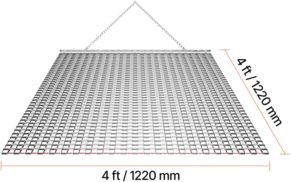 VEVOR Grandiklis 1,2x1,2 m, grandininis žemėlapis