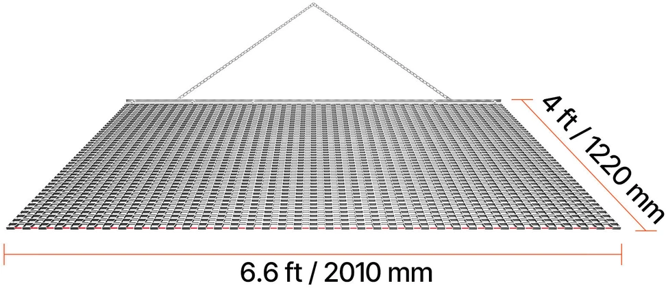 VEVOR Grandiklis laukai, 2 x 1.2 m, grandininis grėblys