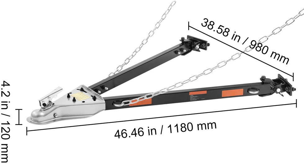 VEVOR Vilkties strypas, 2495 kg, grandinės, plienas