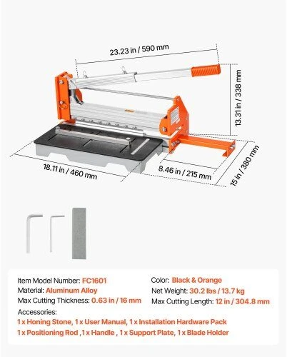 VEVOR Vinilo grindų pjaustyklė, 16mm laminatas