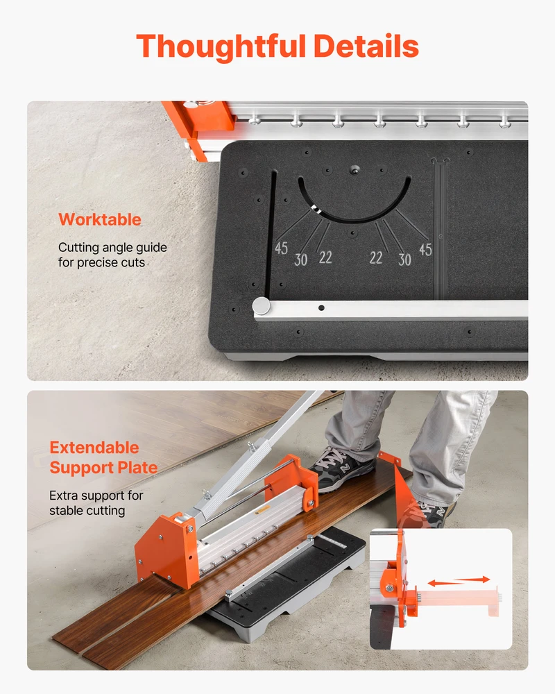VEVOR Vinilo grindų pjaustyklė, 16mm laminatas