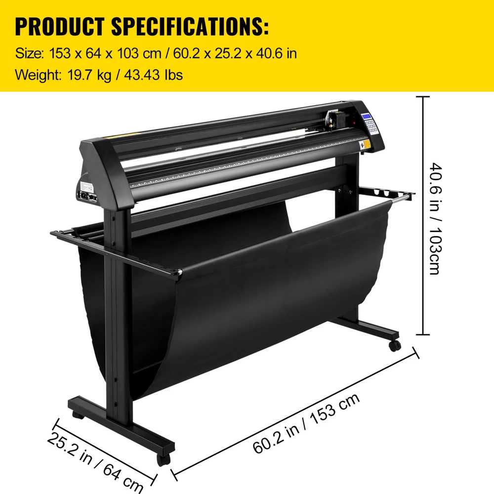VEVOR Vinilo pjaustytuvas su LED ekranu 1350 mm
