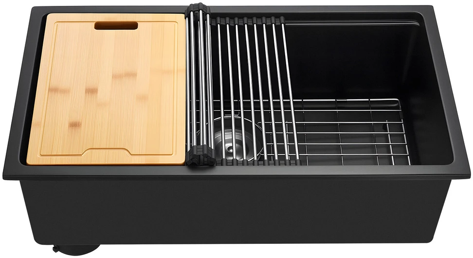 VEVOR 76 cm granito virtuvės plautuvė RV barui