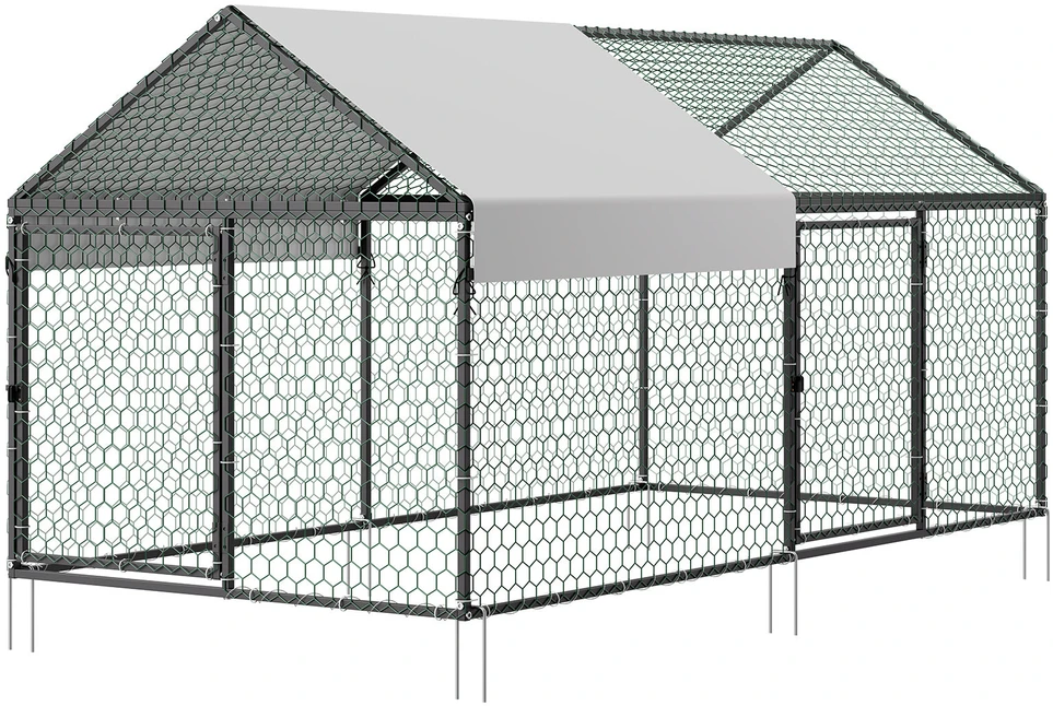 VEVOR Metalinė vištidė 4-6 vištoms, 1 x 2 x 1 m