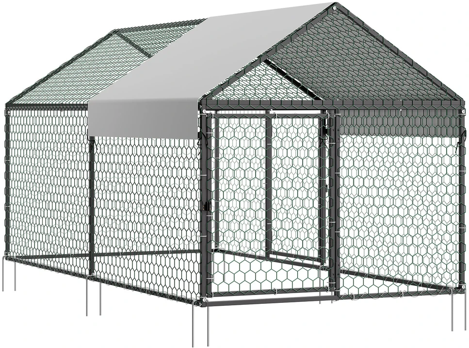 VEVOR Metalinė vištidė 4-6 vištoms, 1 x 2 x 1 m