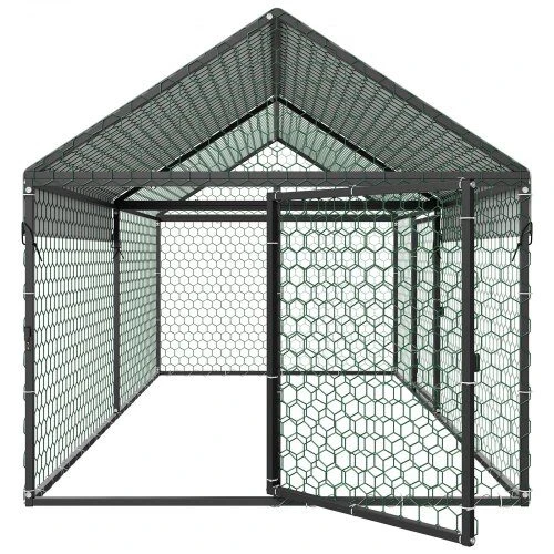 Vevor Vištidė 1x2x1 m metalinis vandeniui atsparus uždangalas dvigubos durys