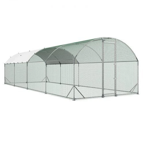 VEVOR Didelis metalinis vištidės voljeras 2,7 x 7,6 x 2 m