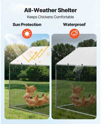 Vevor Didelė metalinė vištidė, 3 x 2 x 2 m