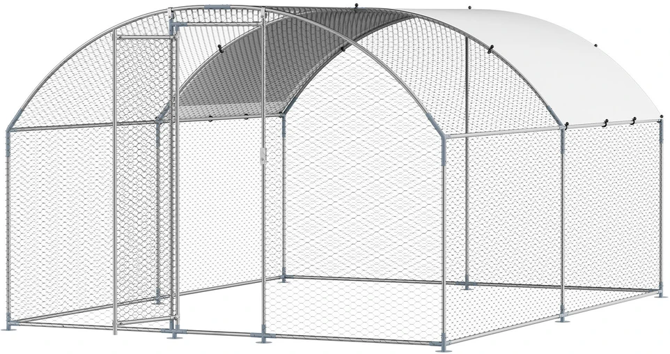 VEVOR Metalinė vištidė 3x4x2 m su užraktu