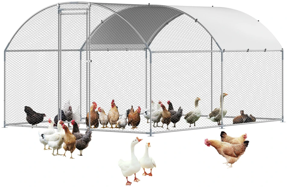 VEVOR Metalinė vištidė 3x4x2 m su užraktu