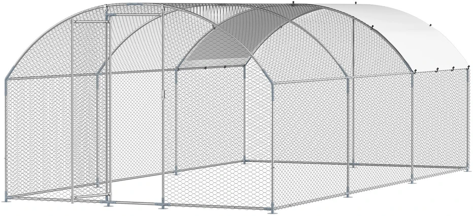 VEVOR Didelis metalinis vištidės aptvaras 3 x 6 x 2 m