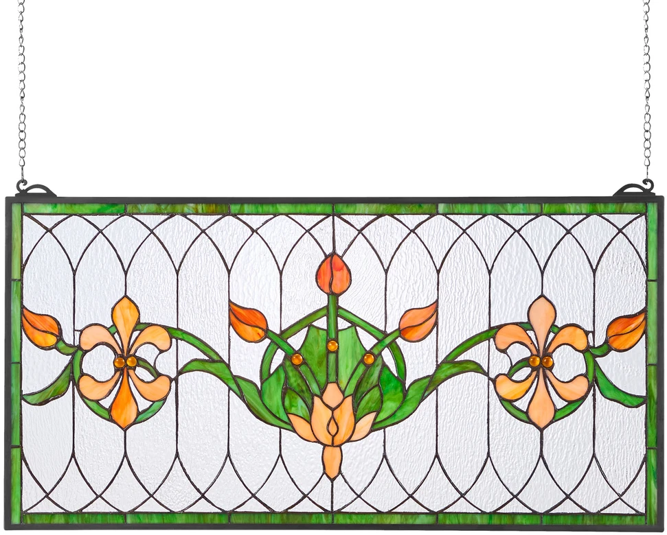 VEVOR Vitro lango panelė 810 x 433 mm, tiffany stilius