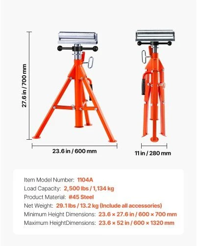 VEVOR Pakeliamas stovas su ritinėliu 1134 kg apkrova