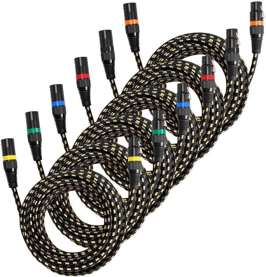 VEVOR 7,62 m XLR kabelis rinkinys, 6 vnt.