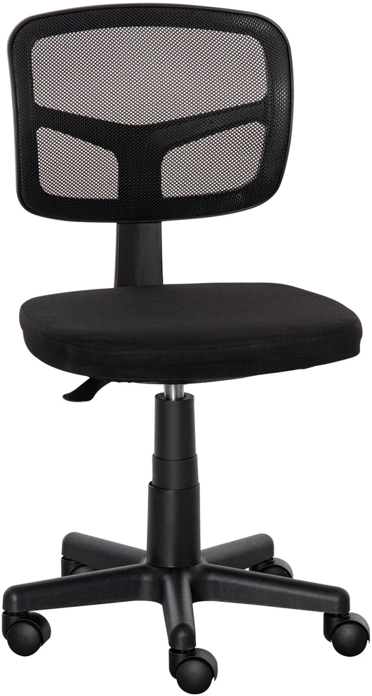 Vinsetto biuro kėdė, ergonomiška darbo kėdė, reguliuojamo aukščio besisukanti kėdė, taupanti vietą, juoda