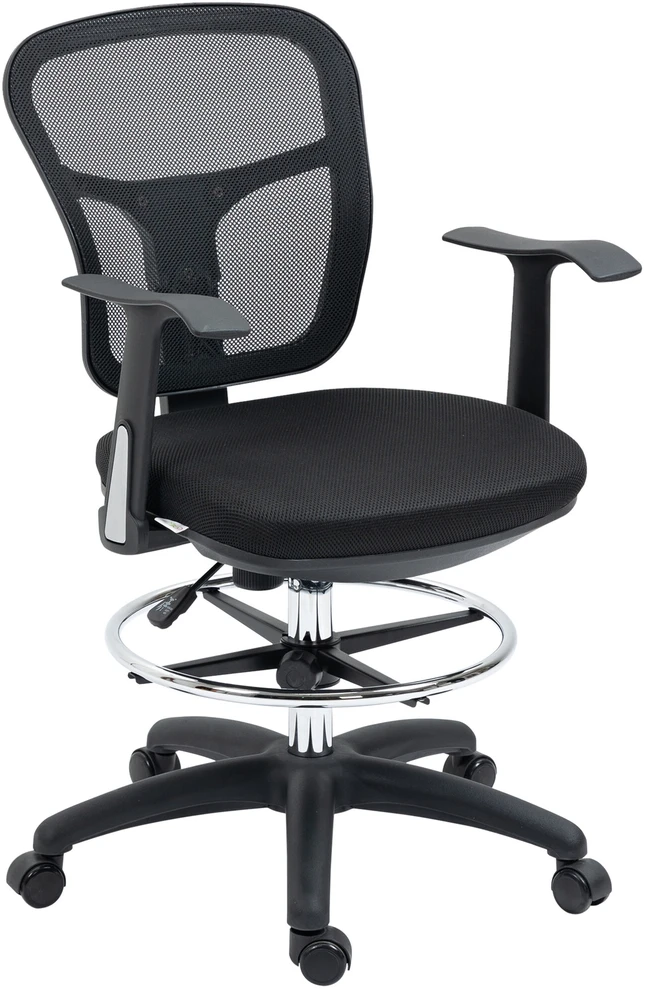 Vinsetto Ergonomiška rašomojo stalo kėdė su kojų atrama 95-115 cm - juoda