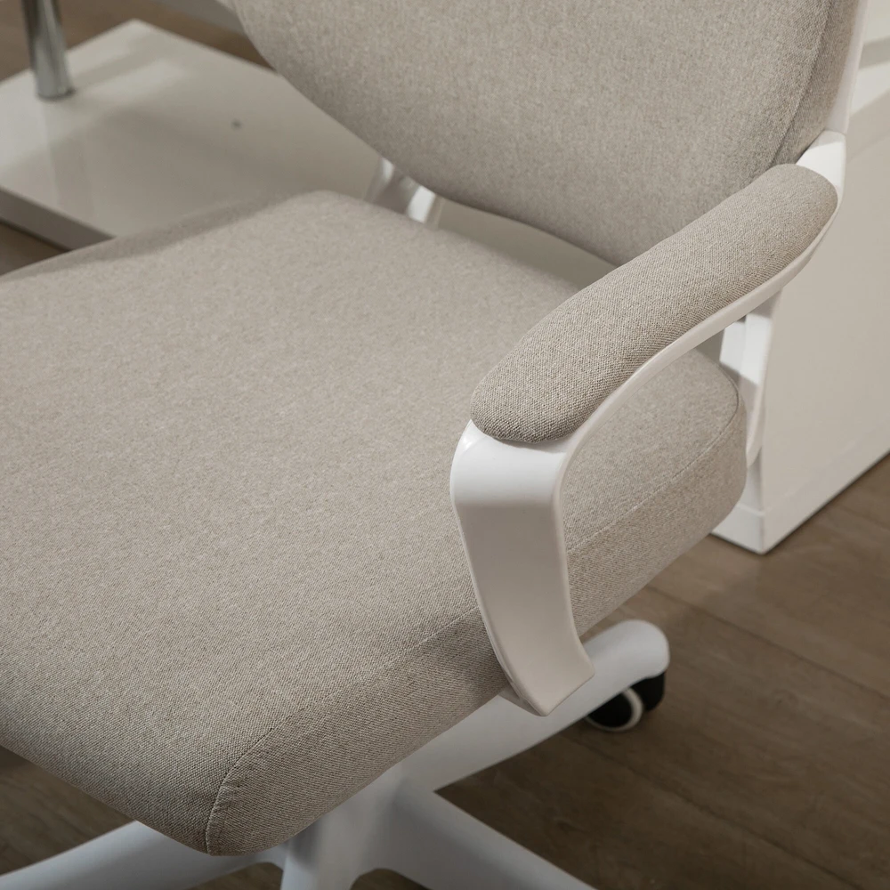 Vinsetto biuro kėdė su supimosi funkcija, reguliuojamu aukščiu, storu paminkštinimu, ergonomiška, 360° besisukantys ratukai, 62x69x92-100 cm