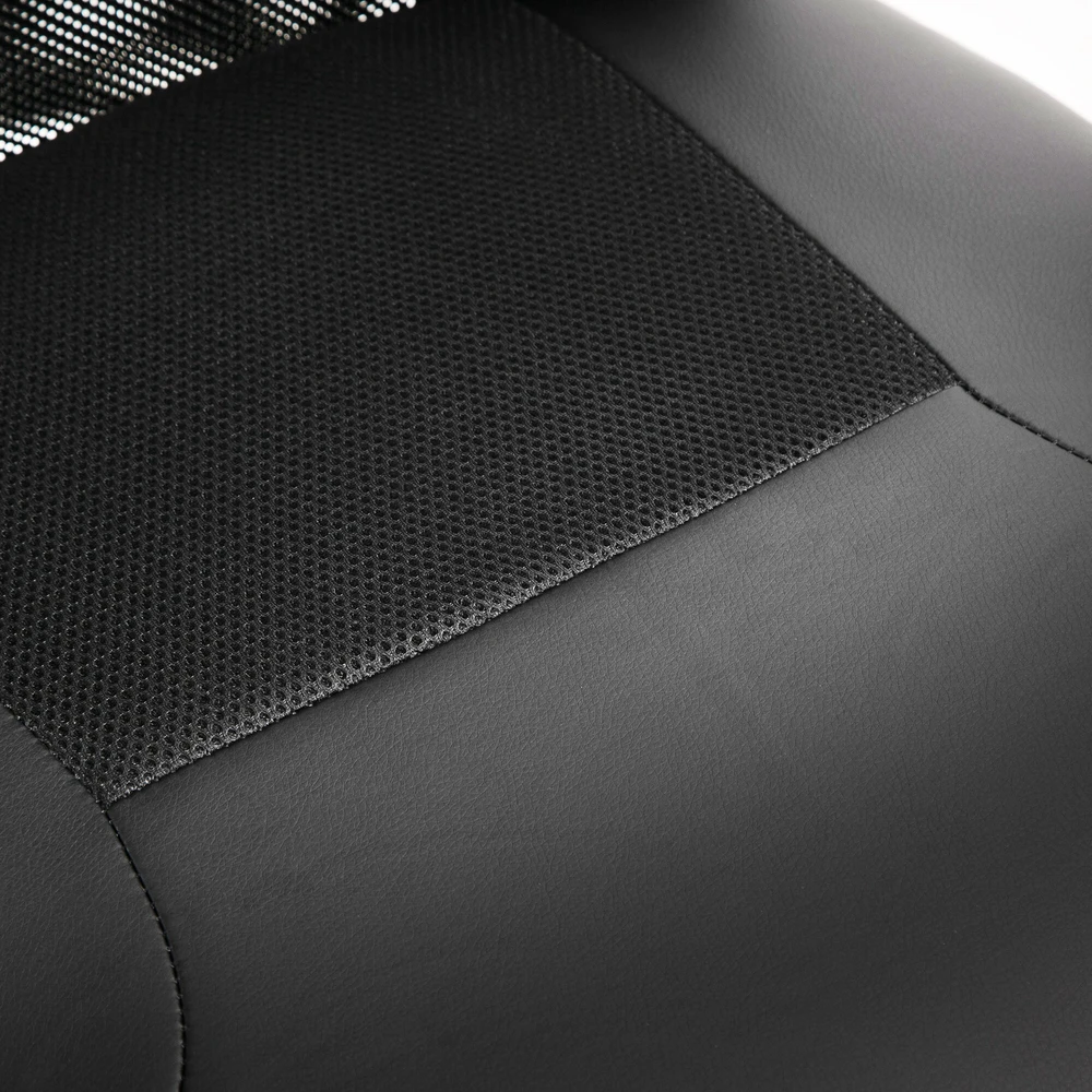 Vinsetto biuro kėdė, ergonomiška sukama kėdė, reguliuojamo aukščio, dirbtinė oda (PU), juoda, 66x73x108-118 cm