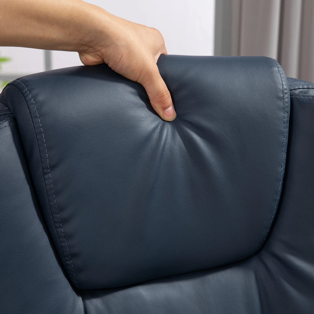 Vinsetto biuro kėdė su 7 taškų masažu, ergonomiškas biuro krėslas su atlošimo funkcija, reguliuojamo aukščio vadovo kėdė su nuotolinio valdymo pulteliu, išlaikanti iki 120 kg, skirta darbo kambariui, biurui, mėlyna
