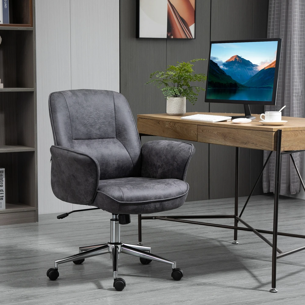 Vinsetto Ergonomiška biuro kėdė su supimo funkcija, reguliuojamo aukščio, keliamoji galia iki 120 kg, 67x69x92-102 cm