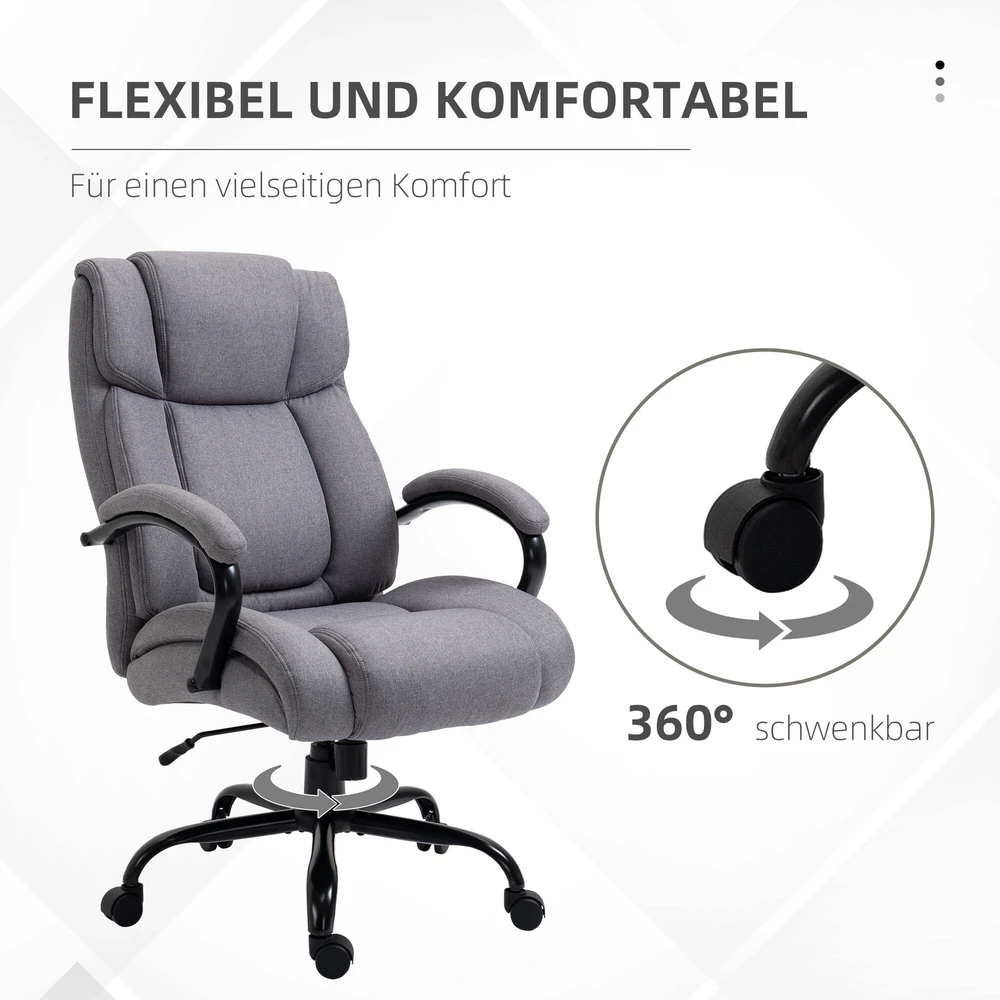 Vinsetto biuro kėdė, darbo kėdė, žaidimų kėdė, sukamoji kėdė, supimosi funkcija, storai paminkštinta, ergonomiška kėdė, keliamoji galia 220 kg