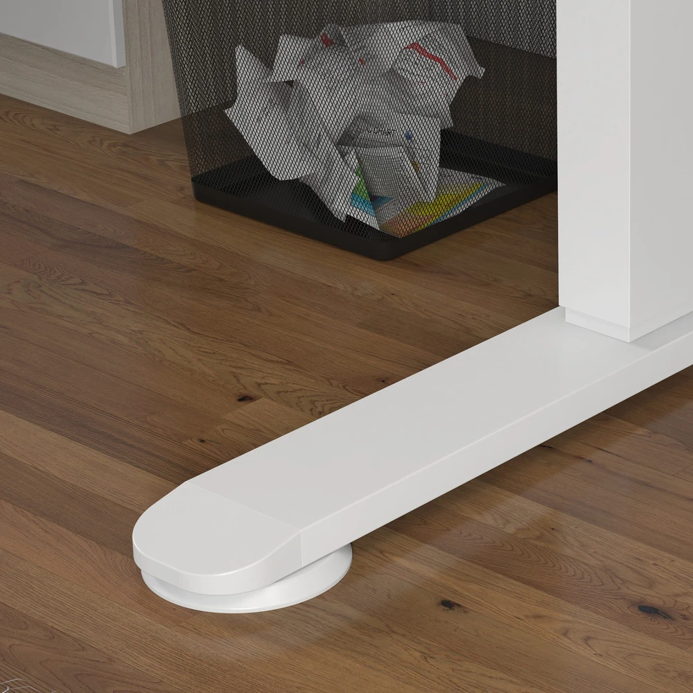 Vinsetto elektrinis reguliuojamo aukščio rašomasis stalas 140x70cm, kompiuterio stalas su 4 atminties nustatymais, ergonomiškas stovimas stalas su kabliuku ir apsauga nuo susidūrimo, baltas