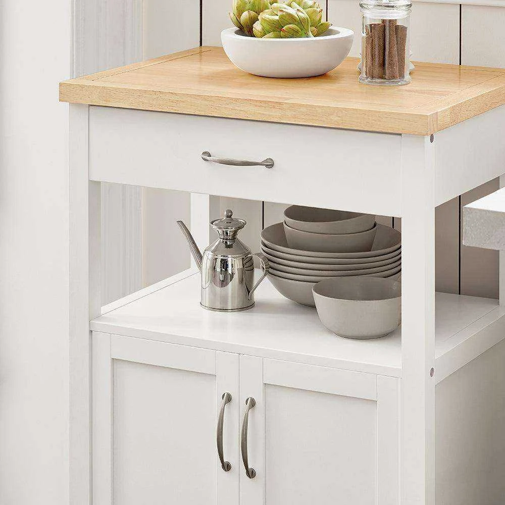 SoBuy virtuvės vežimėlis, serviravimo staliukas, lentyna su ratukais, FKW22-WN