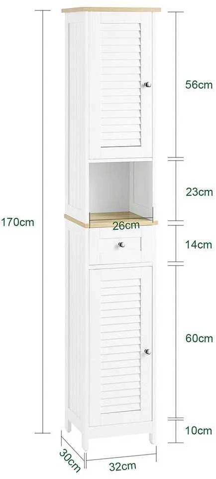 Vonia Spinta, SoBuy FRG236-WN, 29x29x170 cm