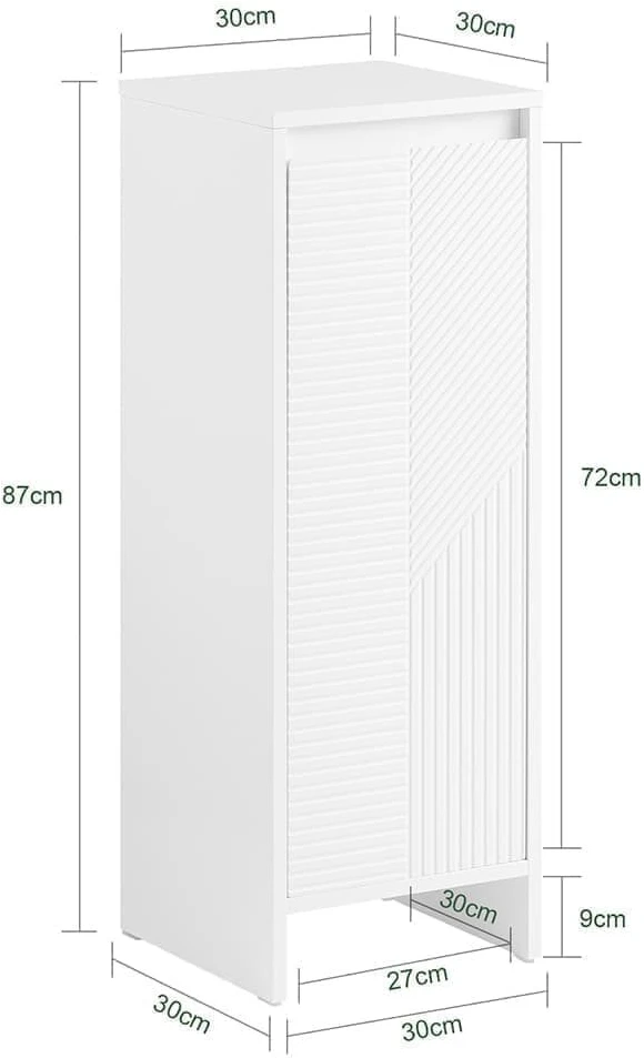 Vonia spintelis, SoBuy BZR154-W, 30x30x87 cm