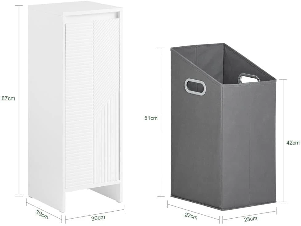 Vonia spintelis, SoBuy BZR154-W, 30x30x87 cm