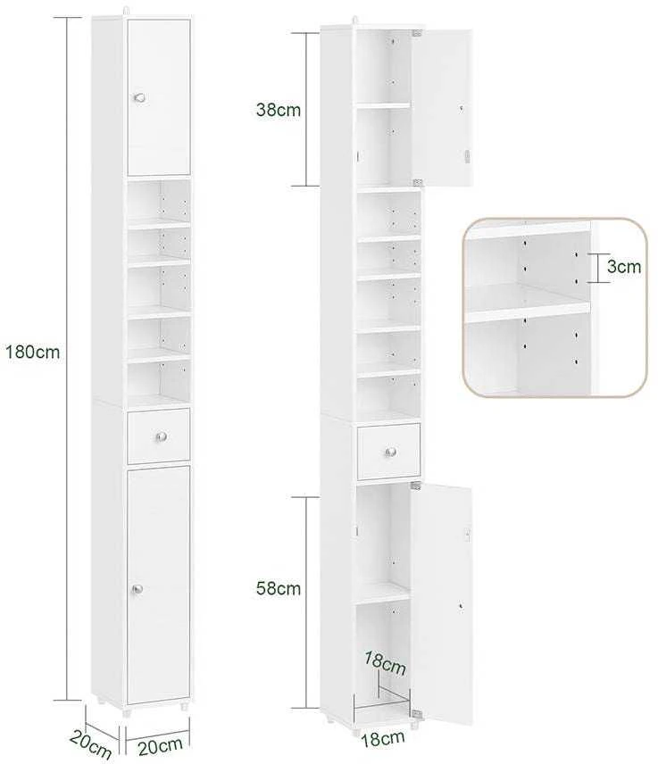 Vonia Spintelis, SoBuy BZR167-GW, 20x20x180 cm