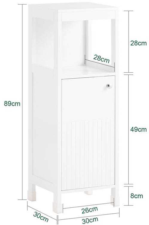 Vonia spintelis, SoBuy BZR186-W, 30x30x89 cm