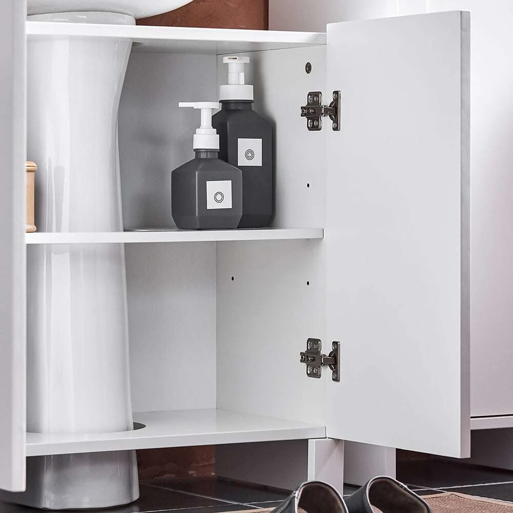 Sobuy Vanity Unit Vonios kambario baldai su 2 durimis BZR164-W