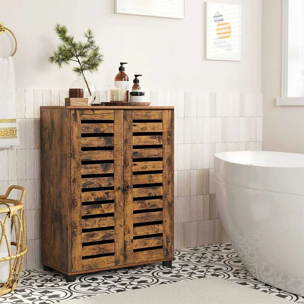 Songmics Vasagle Badezimmerschrank vintagebraun