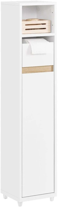 Vonios spintelė, SoBuy BZR151-W, 20x20x96 cm, Balta